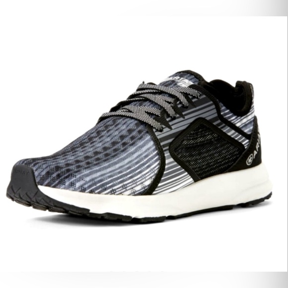 Ariat Fuse Gray Black Stripe All Terrain Running Sneakers Shoes Women’s 7.5 - Picture 1 of 7